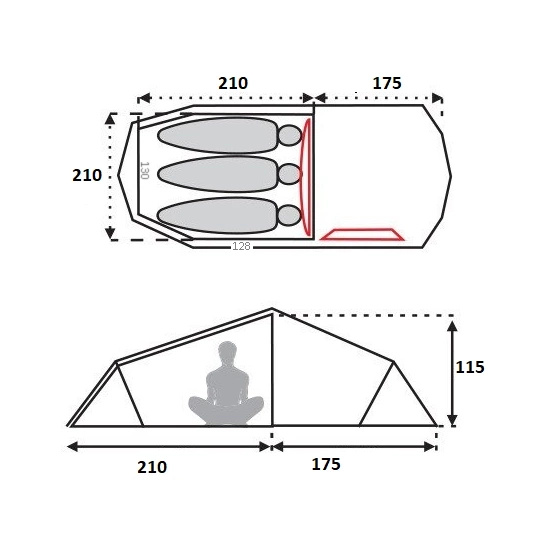 Namiot KORSYKA III COMPACT 2.0 / 5 kg