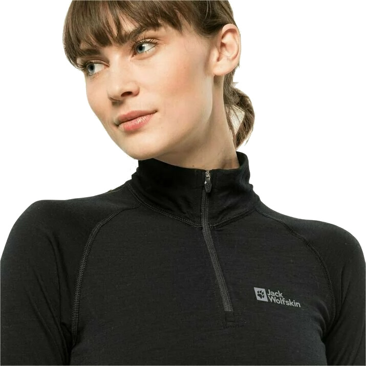 Koszulka ALPSPITZE WOOL LONGSLEEVE HALF ZIP WOMEN